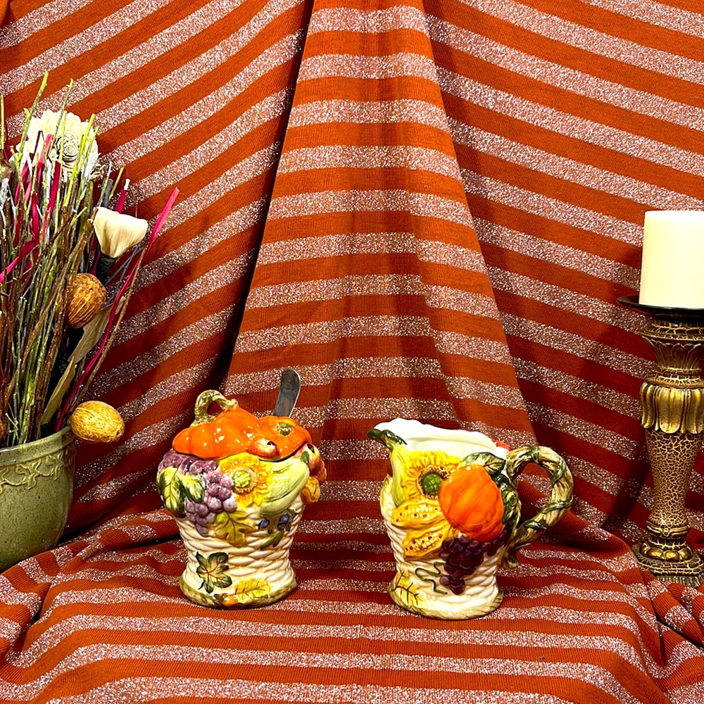 “FALL IS HERE” Porcelain Cream & Sugar Set by BICO